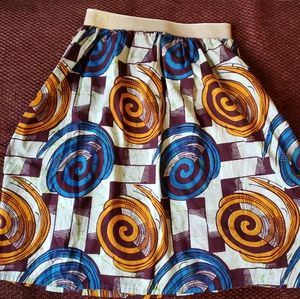 Handmade Patterned Skirt with Pockets!